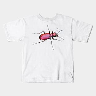 Metallic Pink Tiger Beetle Kids T-Shirt